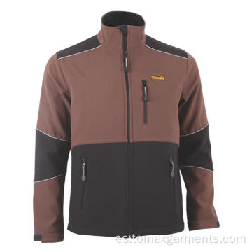 Chaqueta Softshell color caqui con negro